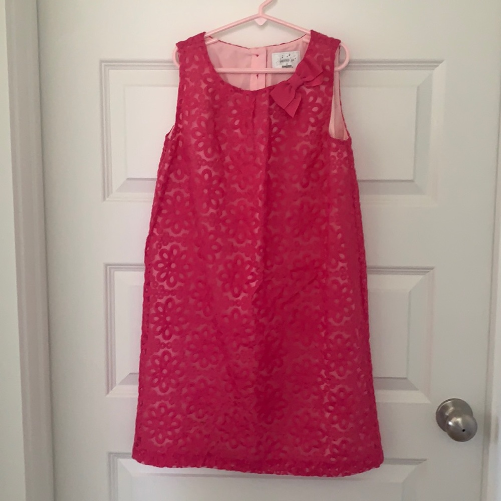 Little girls chartreuse sleeveless Easter dress